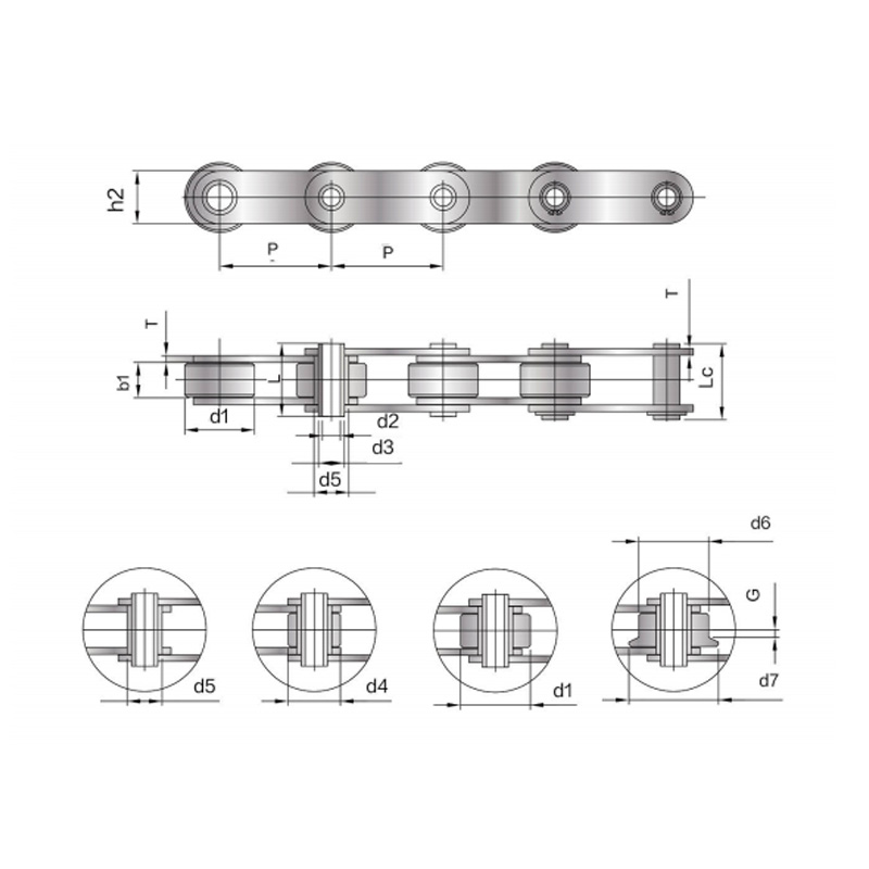 زنجیر نقاله پین ​​توخالی (سری FVC) برای بازار اروپا